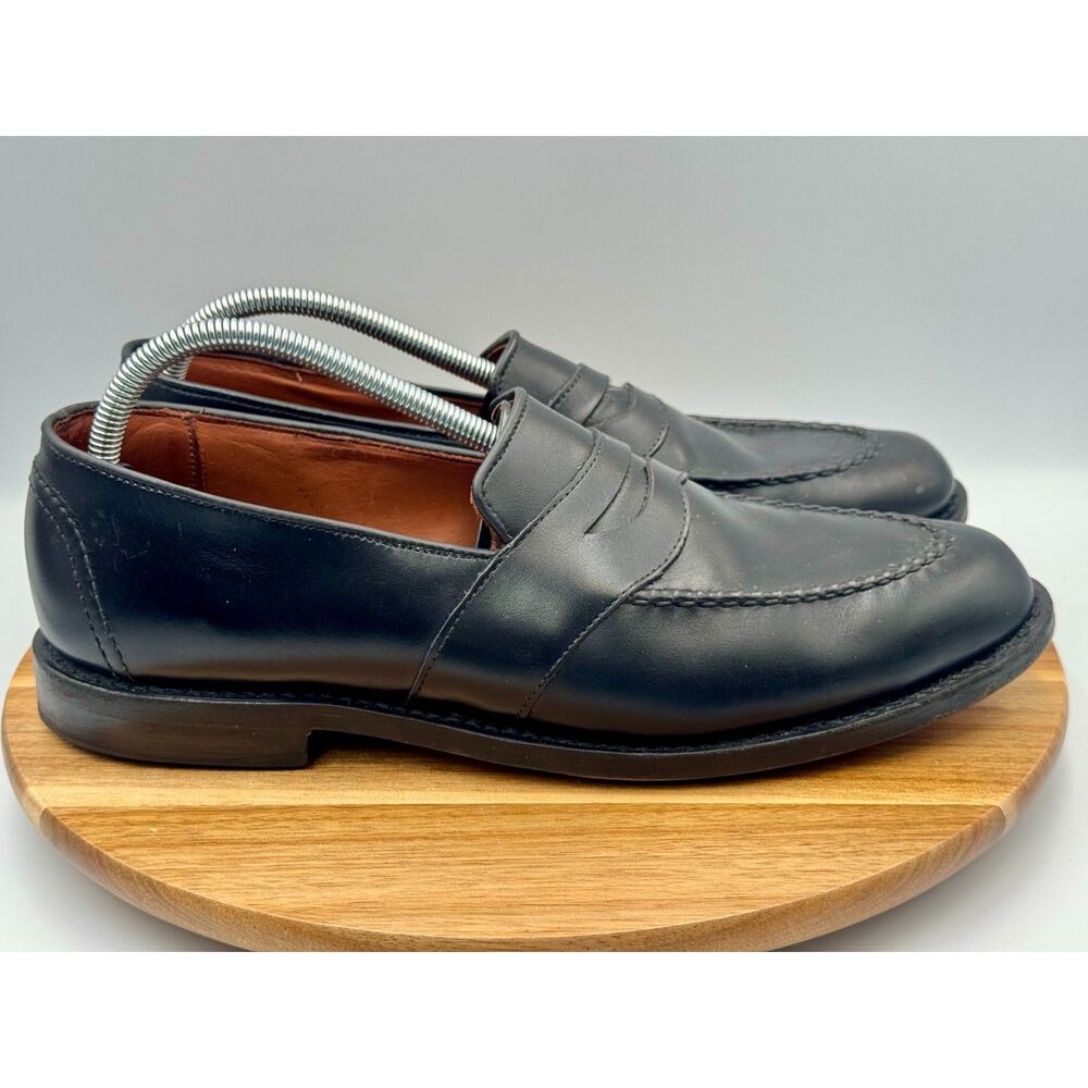 ALLEN EDMONDS Randolph Port Washington Men's Black Leather Penny Loafers 10.5D